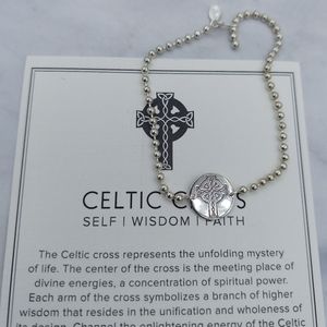 NWT Alex and Ani Celtic Cross Beaded Bracelet